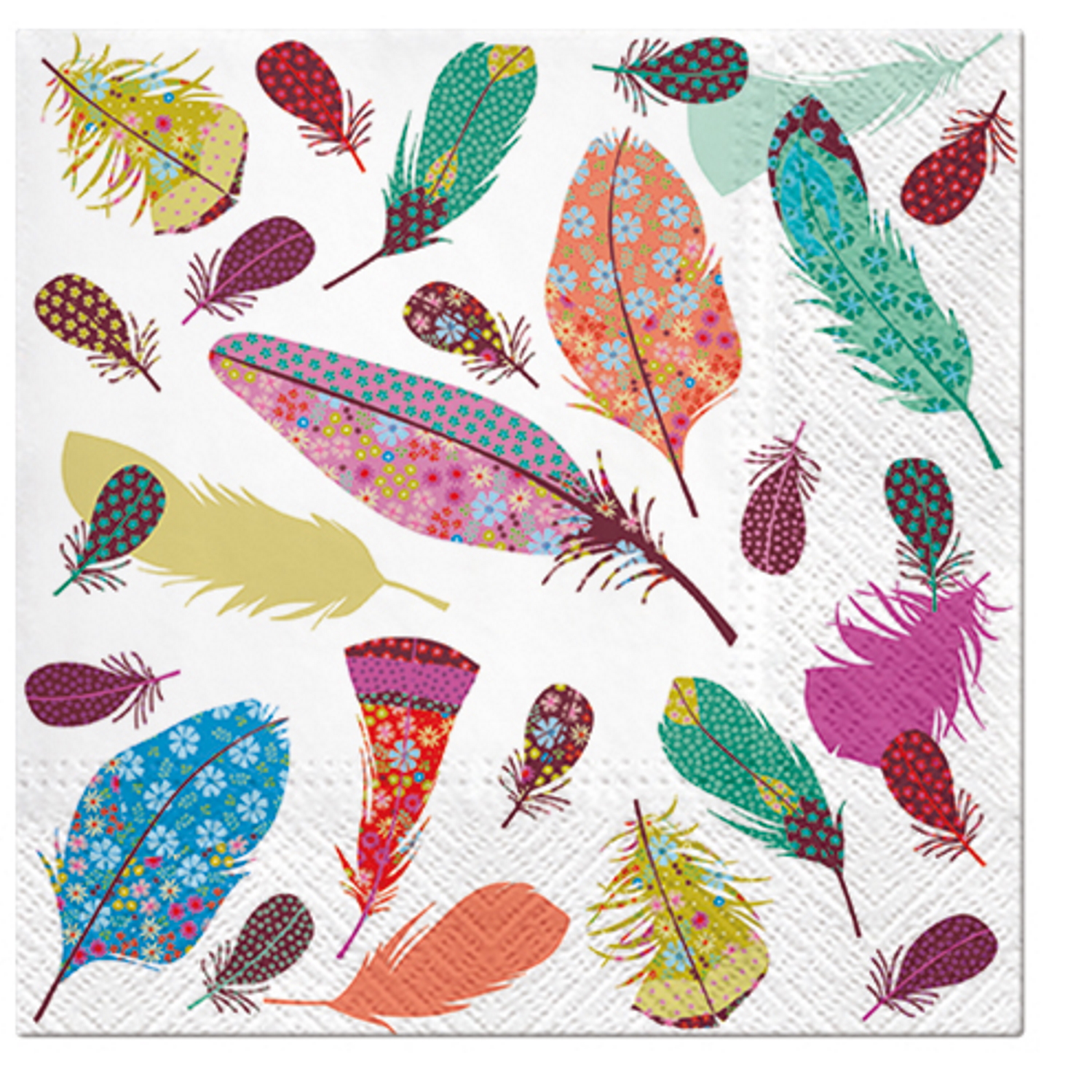 Paw Lunch Napkins 33cm DELICATE FEATHERS