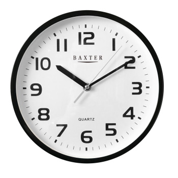 Baxter Adams Wall Clock Arabic 25cm - Black