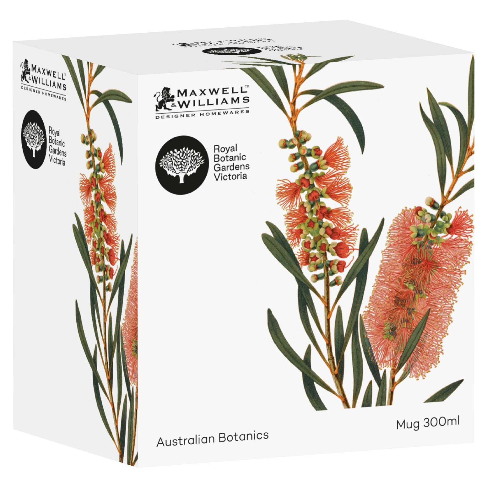 Maxwell Williams Royal Botanic Gardens Australian Botanics Mug Bottlebrush 300ML Gift Box