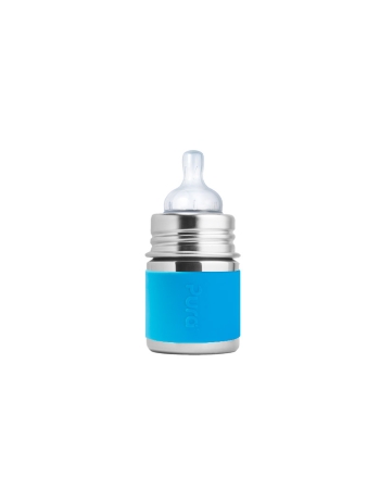 Pura Kiki 150ml Infant Bottle Slow Teat Aqua Sleeve