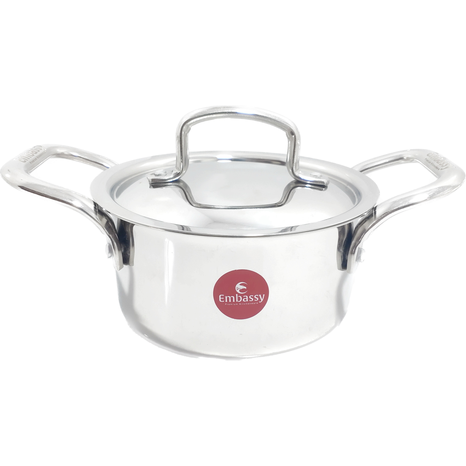 Embassy Stainless Steel Thickply Casserole with Lid Size 12 - 16cm