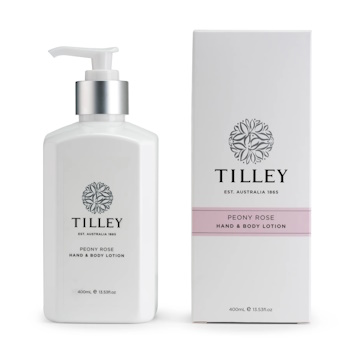 Tilley Hand and Body Lotion 400ml - Peony Rose