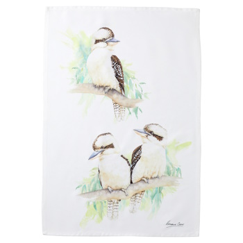 Maxwell & Williams Katherine Castle Bird Life Tea Towel 50x70cm Kookaburra
