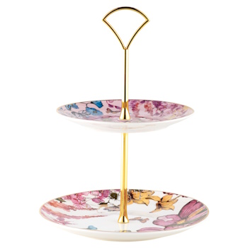 Maxwell & Williams Estelle Michaelides Enchantment 2 Tiered Cake Stand Gift Boxed