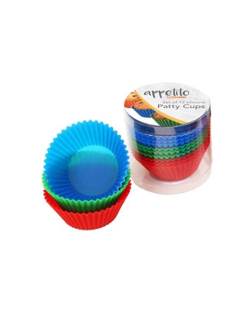 Appetito Silicone Patty Cups Set 12 - Red, Green, Blue