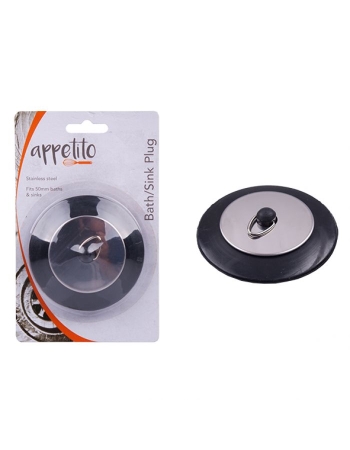 Appetito Stainless Steel Deluxe Sink Plug 7.5cm
