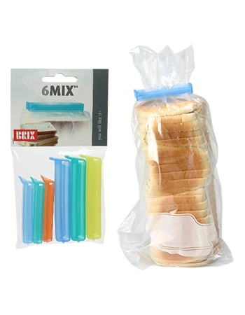 Brix Mix Bag Closures Pack 6 - Asst. Colours