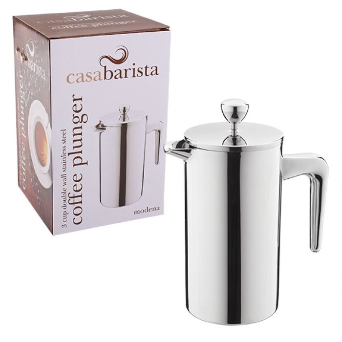 Casabarista Modena Stainless Steel Double Wall Coffee Plunger 3cup-350ml-1