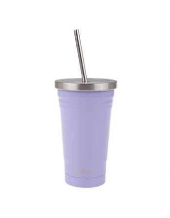 Oasis Stainless Steel Double Wall Insulated Smoothie Tumbler W/ Straw 500ml - Lilac