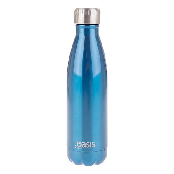 Oasis Stainless Steel Double Wall Insulated Drink Bottle 500ml - Aqua-3
