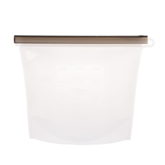 Appetito Silicone Reusable Food Storage Bag 1l 23 X 17cm - White-1