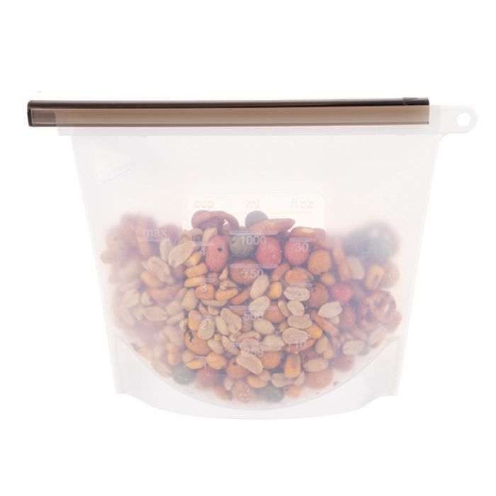 Appetito Silicone Reusable Food Storage Bag 1l 23 X 17cm - White-2