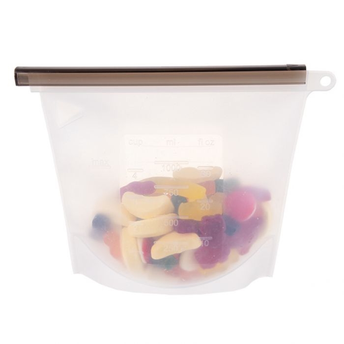 Appetito Silicone Reusable Food Storage Bag 1l 23 X 17cm - White-4