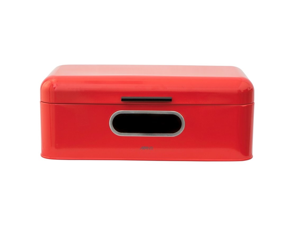 Avanti Stainless Steel Retro Bread bin Large - Red-1