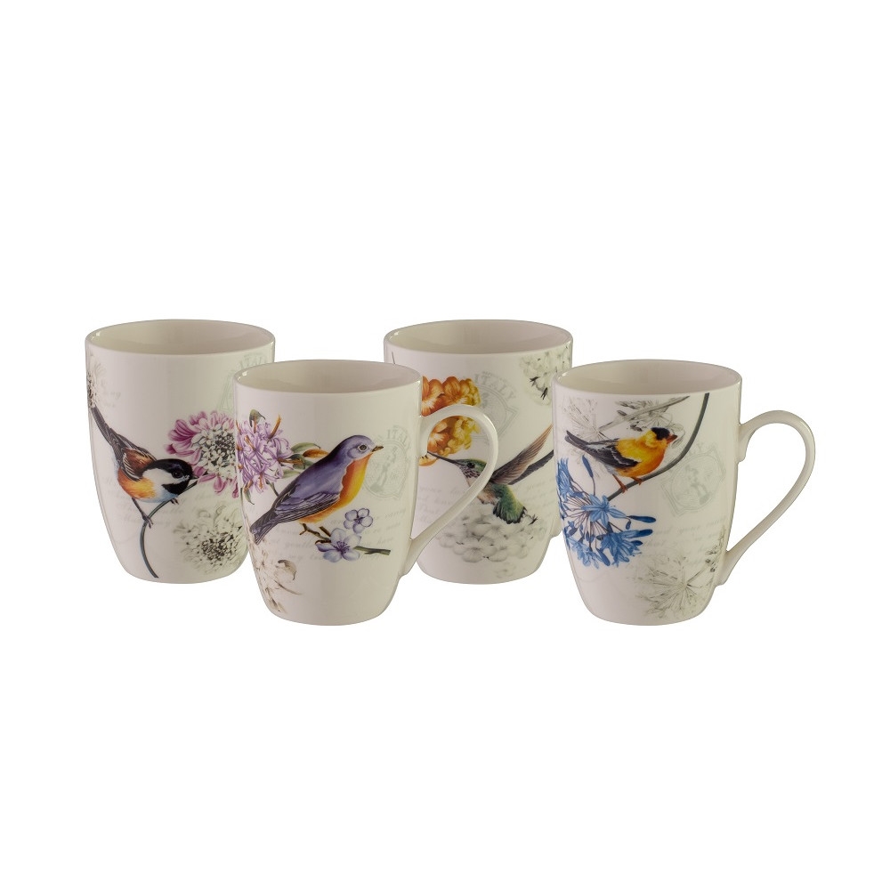 Bundanoon Coupe Mug 355ml Set of 4 Birdsong -1
