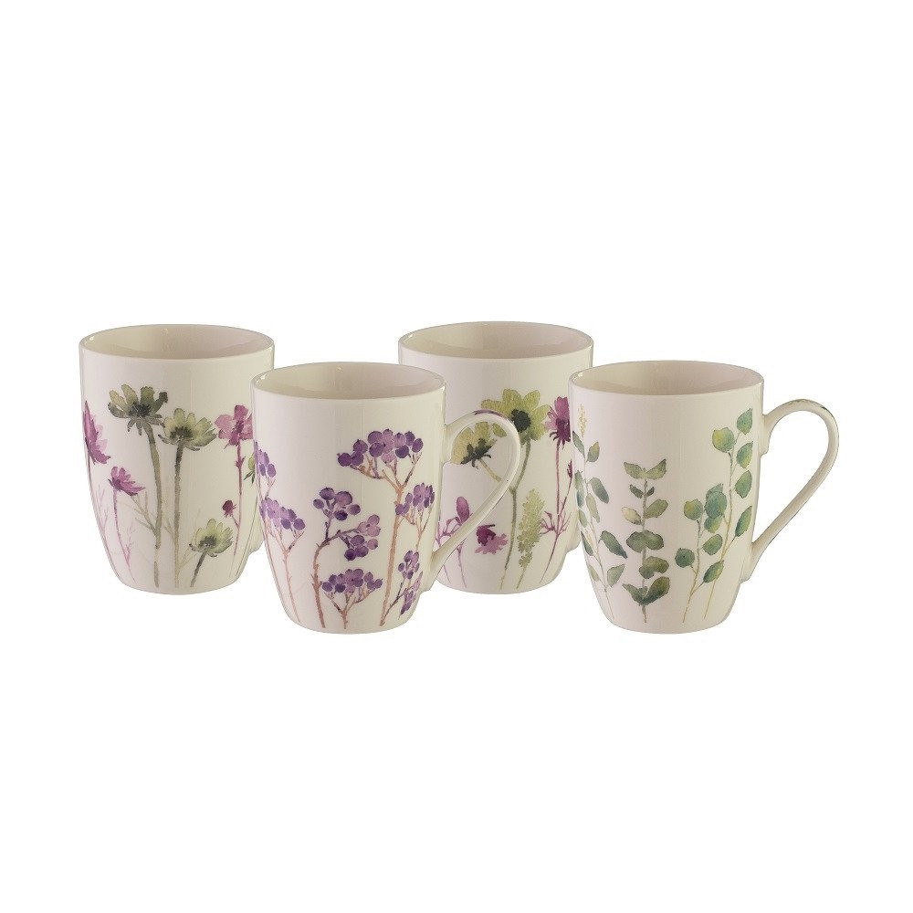 Bundanoon Coupe Mug 355ml Set of 4 Botanical -3