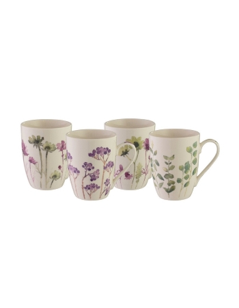 Bundanoon Coupe Mug 355ml Set of 4 Botanical 