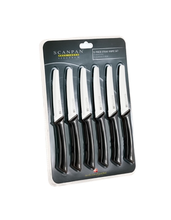 Scanpan Spectrum Black Steak Knife Set 6pc 