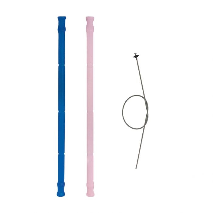 Grand Fusion Silicone Travel Straw With Cleaner - 2 Asst. Colours