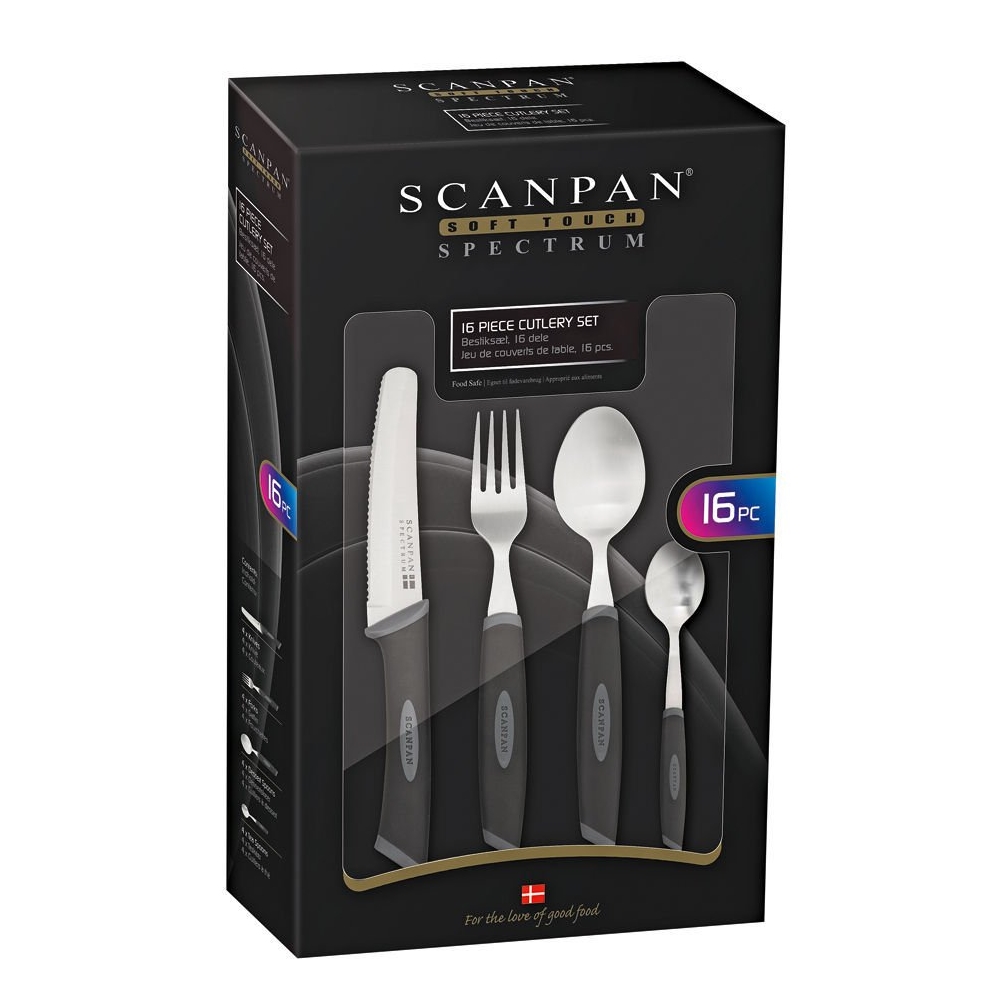 Scanpan Spectrum Cutlery Set 16 Pce Black