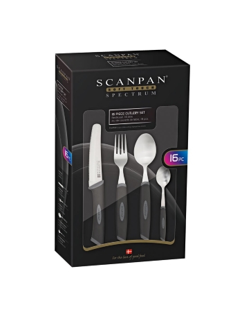 Scanpan Spectrum Cutlery Set 16 Pce Black