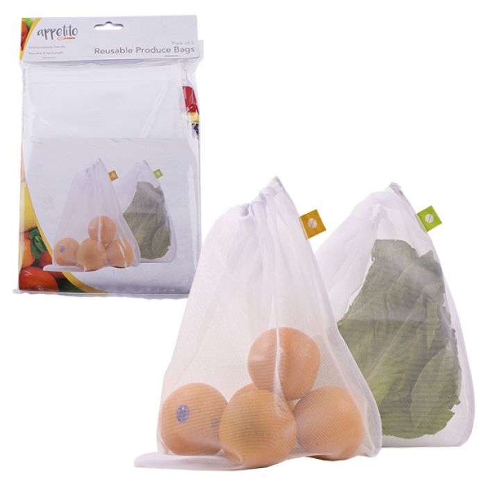 Appetito - Mesh Produce Bags set of 5-1