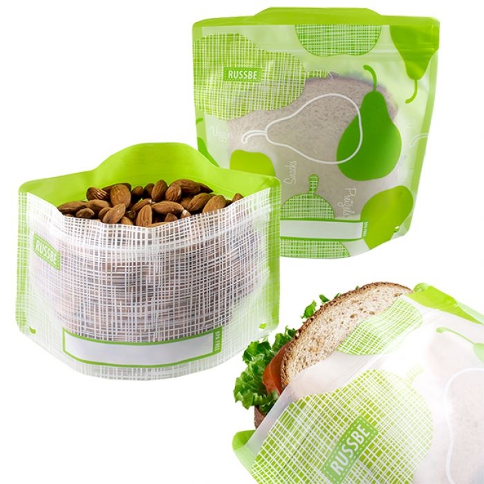 Russbe Snack/sandwich Bags Set 4 - Pear Linen-3