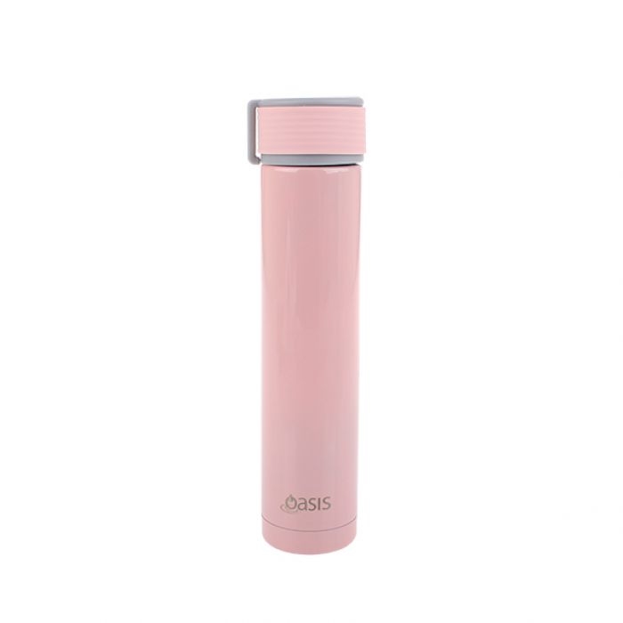 Oasis Skinny Mini Stainless Steel Insulated Drink Bottle - Pink (250ml)