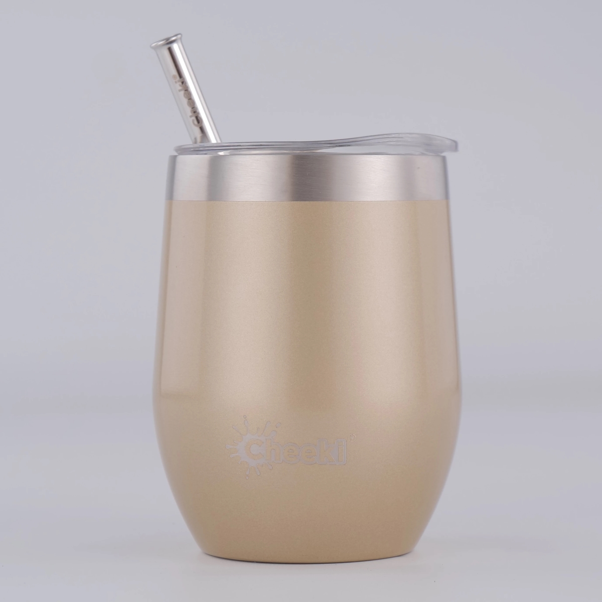 Cheeki Insulated Wine Tumbler 320ml Soft Gold-2