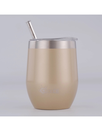 Cheeki Insulated Wine Tumbler 320ml Soft Gold