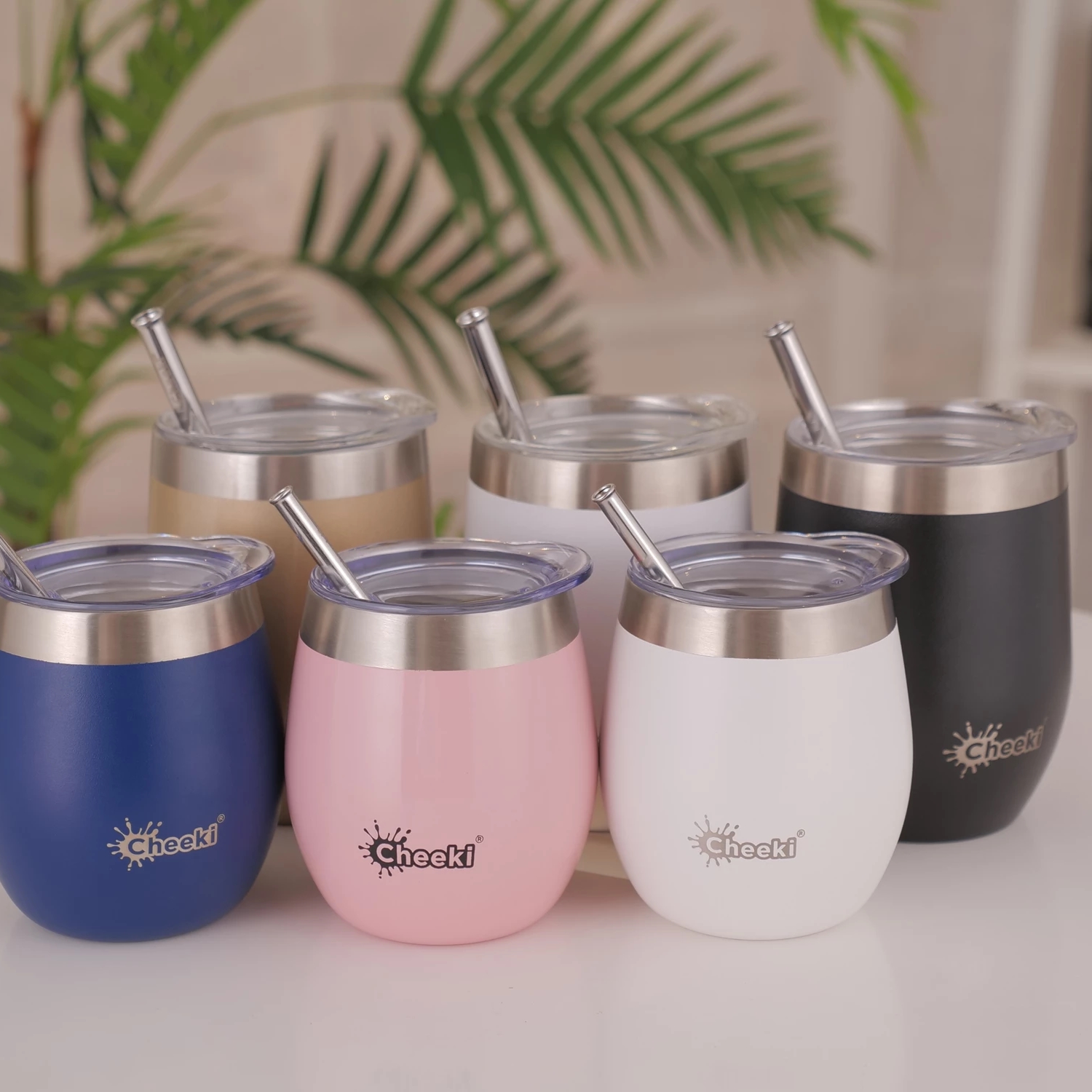 Cheeki Insulated Wine Tumbler 220ml Sapphire Blue-3