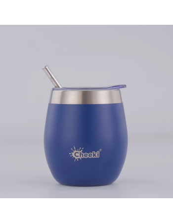 Cheeki Insulated Wine Tumbler 220ml Sapphire Blue