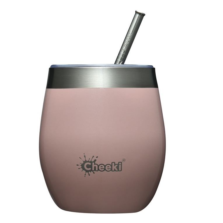Cheeki Insulated Wine Tumbler 220ml  Pink Champagne-1