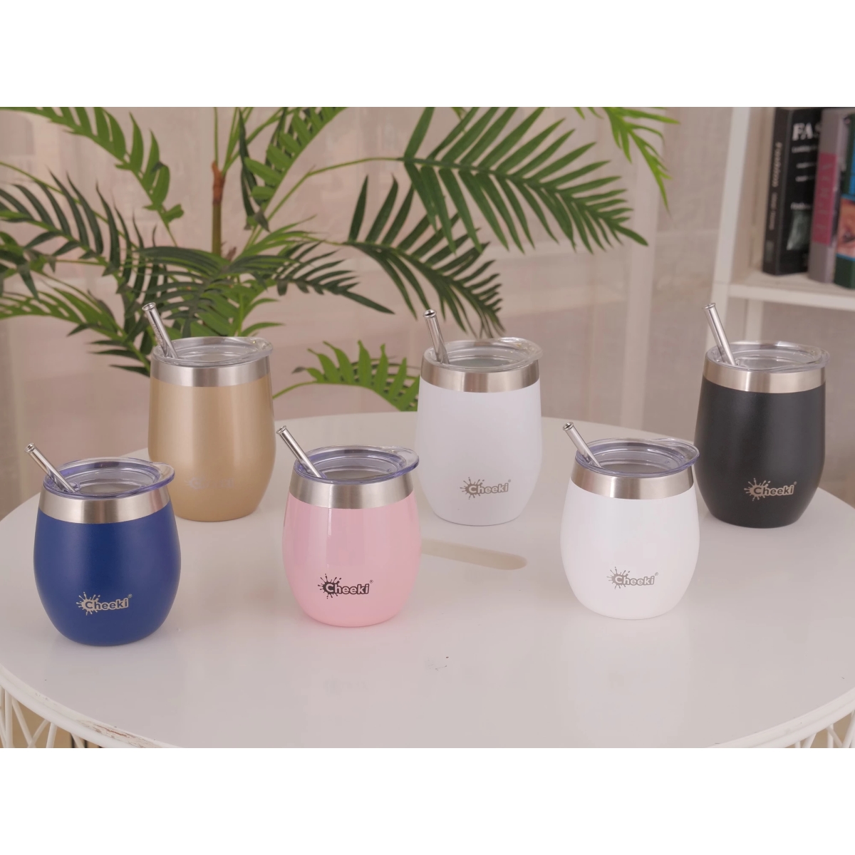 Cheeki Insulated Wine Tumbler 220ml  Pink Champagne-4