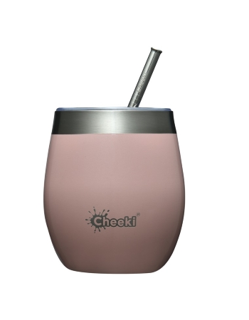 Cheeki Insulated Wine Tumbler 220ml  Pink Champagne