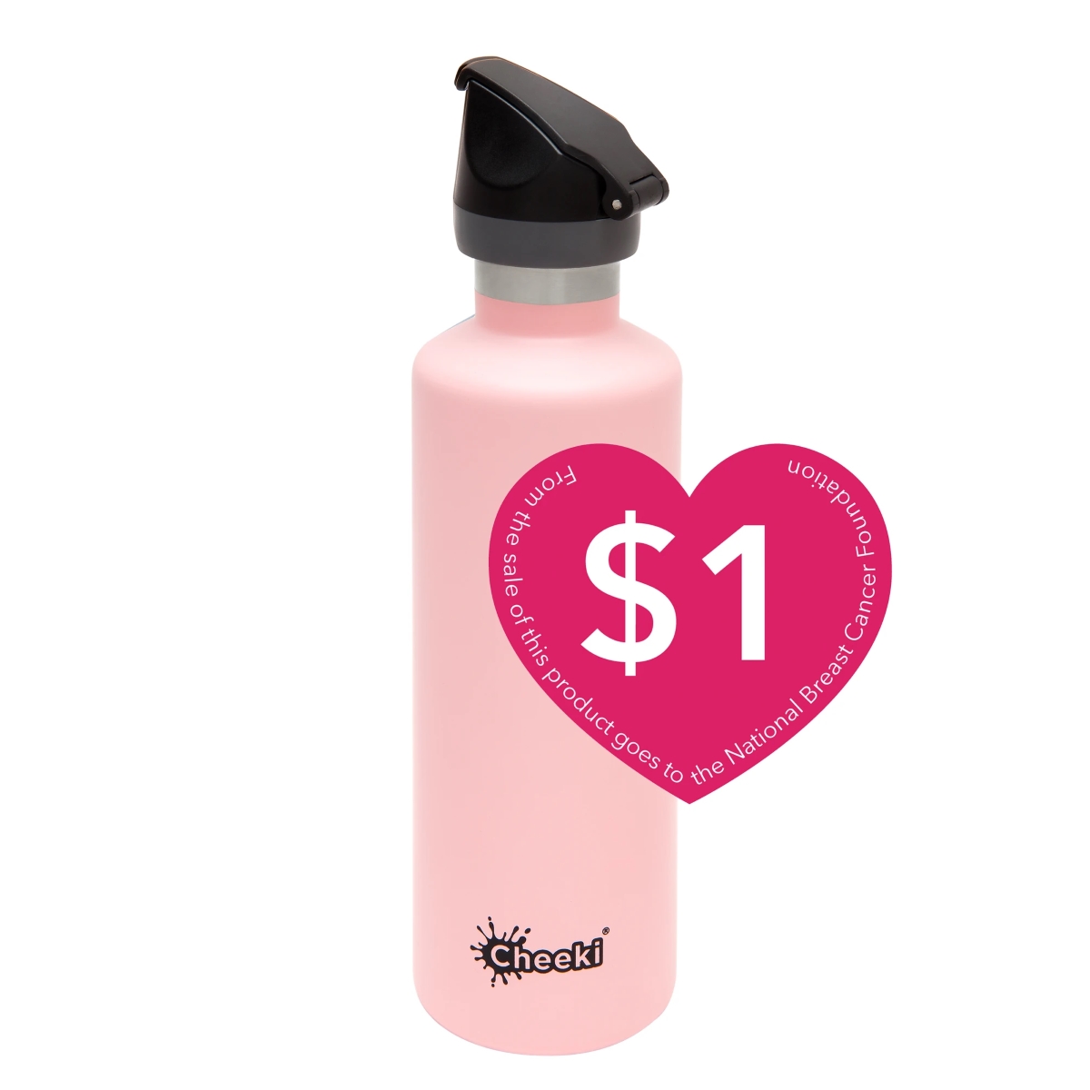 Cheeki Insulated Active Bottle  600ml  - Pink-1