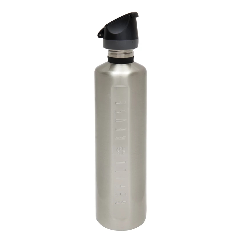 Cheeki  Single Wall Active Bottle 1 Litre - Silver-2