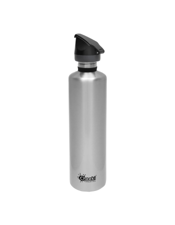 Cheeki  Single Wall Active Bottle 1 Litre - Silver