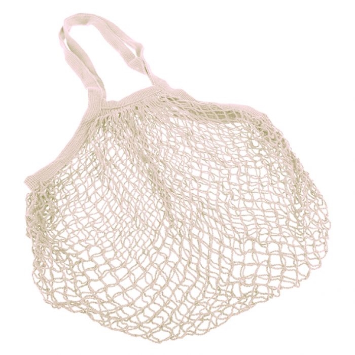 Sachi Cotton String Bag Long Handle - Natural-2