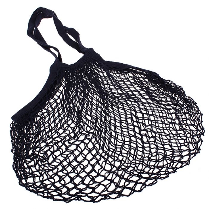 Sachi Cotton String Bag Long Handle - Navy-3