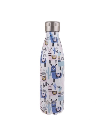Oasis Stainless Steel Double Wall Insulated Drink Bottle 500ml - Llamas