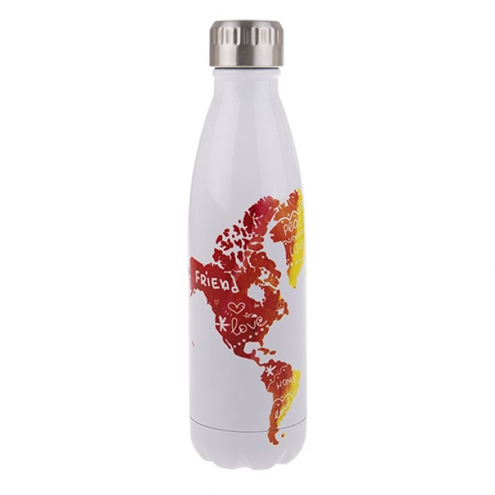 Oasis Stainless Steel Double Wall Insulated Drink Bottle 500ml - One World