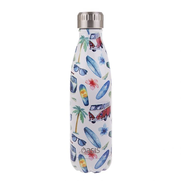 Oasis Stainless Steel Double Wall Insulated Drink Bottle 500ml - Summer Vibe-1