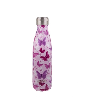 Oasis Stainless Steel Double Wall Insulated Drink Bottle 500ml - Butterflies