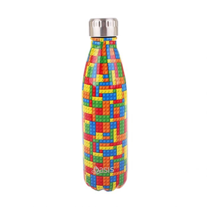 Oasis Stainless Steel Double Wall Insulated Drink Bottle 500ml - Bricks