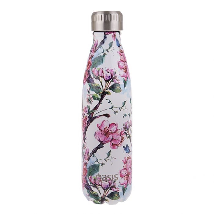 Oasis Stainless Steel Double Wall Insulated Drink Bottle 500ml - Spring Blossom-4
