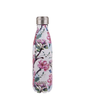 Oasis Stainless Steel Double Wall Insulated Drink Bottle 500ml - Spring Blossom