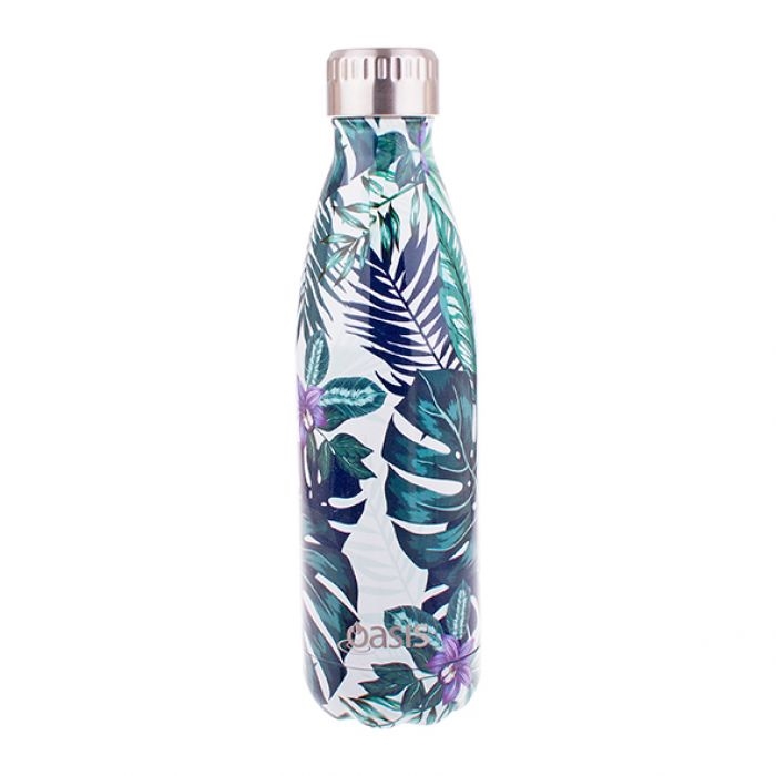 Oasis Stainless Steel Double Wall Insulated Drink Bottle 500ml - Tropical Paradise-3