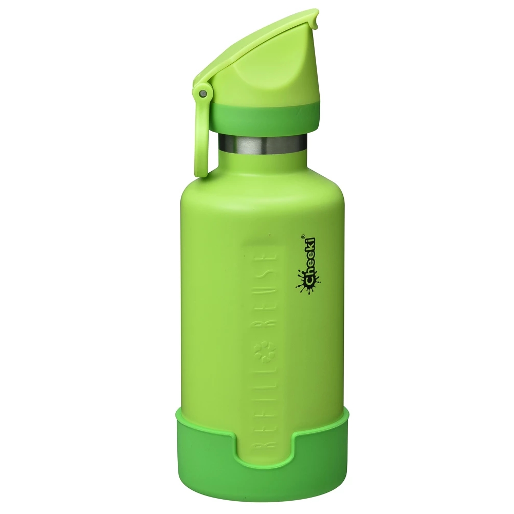 Cheeki Insulated Kids Bottle 400ml - Taj the Turtle-2
