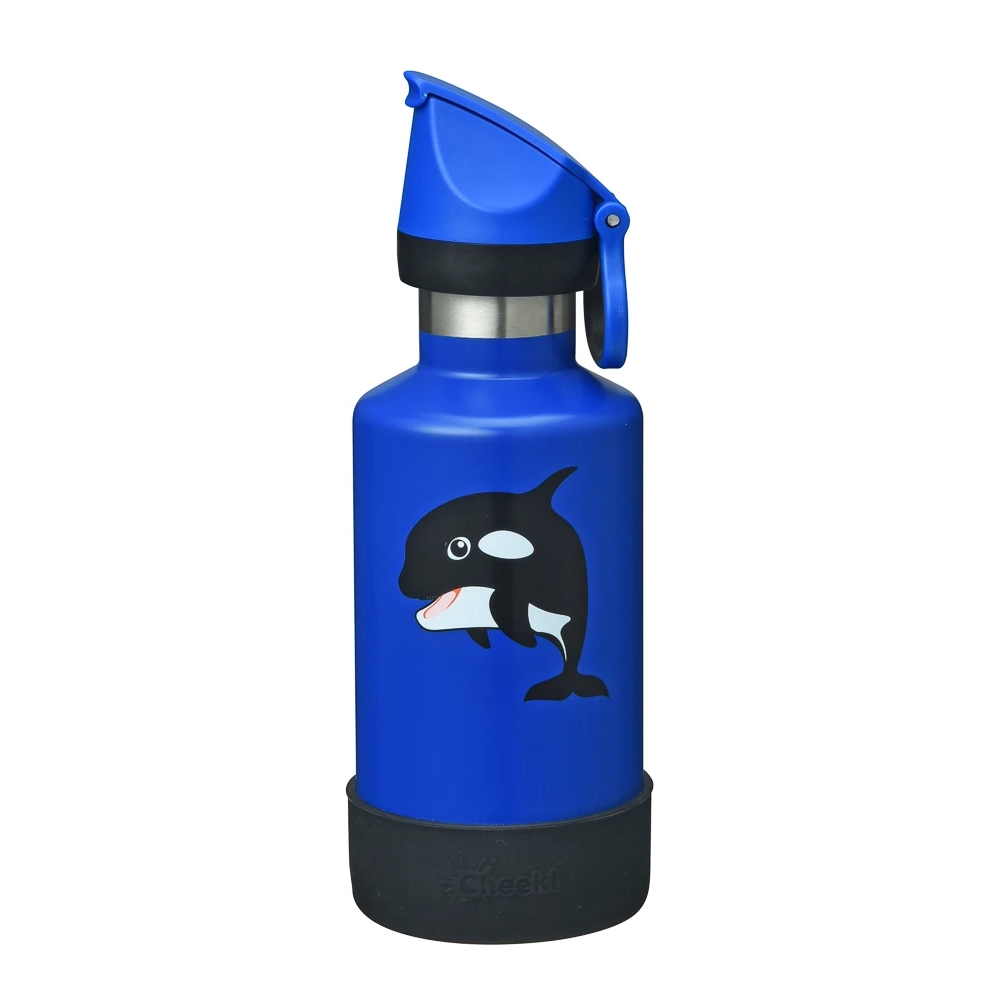 Cheeki Insulated Kids Bottle 400ml - Oska the Orca-1